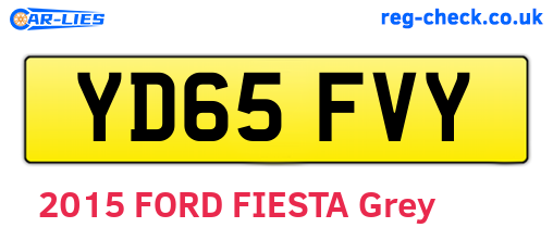 YD65FVY are the vehicle registration plates.