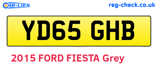 YD65GHB are the vehicle registration plates.