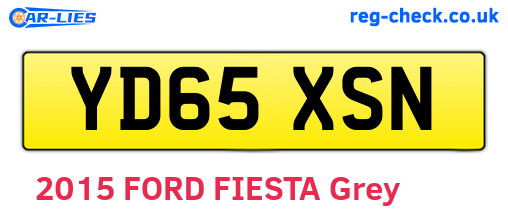 YD65XSN are the vehicle registration plates.