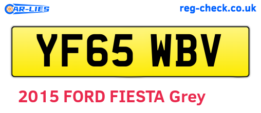 YF65WBV are the vehicle registration plates.