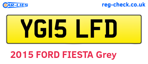 YG15LFD are the vehicle registration plates.