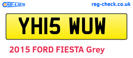 YH15WUW are the vehicle registration plates.