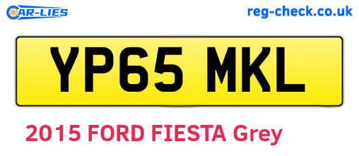 YP65MKL are the vehicle registration plates.