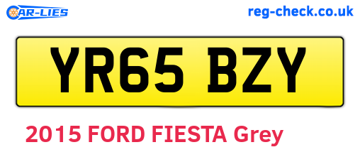 YR65BZY are the vehicle registration plates.
