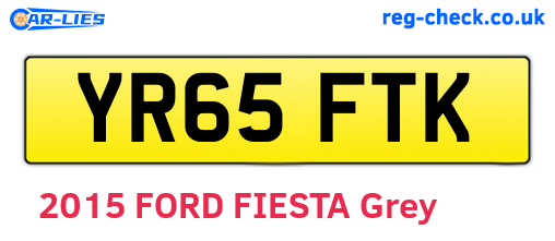 YR65FTK are the vehicle registration plates.