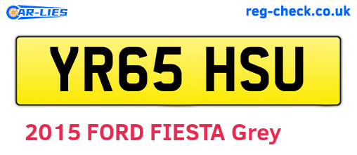 YR65HSU are the vehicle registration plates.