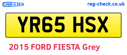 YR65HSX are the vehicle registration plates.