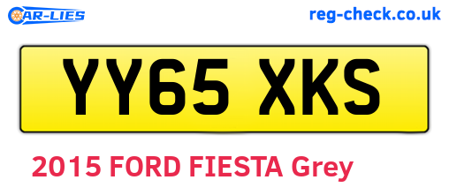 YY65XKS are the vehicle registration plates.