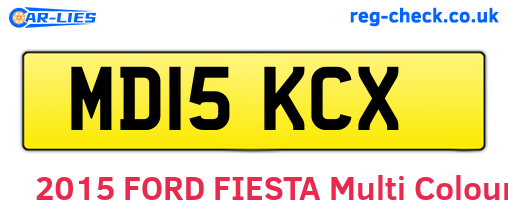 MD15KCX are the vehicle registration plates.
