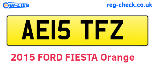 AE15TFZ are the vehicle registration plates.