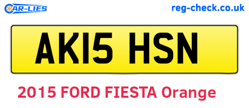 AK15HSN are the vehicle registration plates.