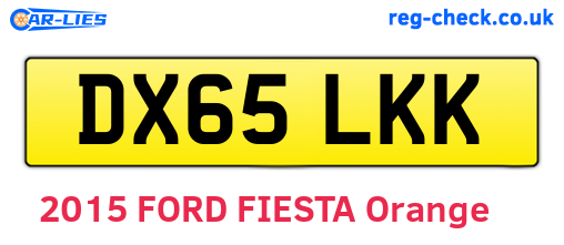 DX65LKK are the vehicle registration plates.