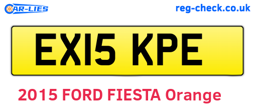 EX15KPE are the vehicle registration plates.