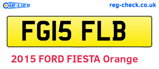 FG15FLB are the vehicle registration plates.