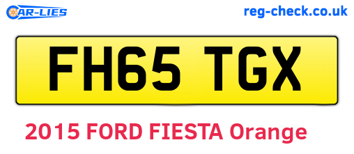 FH65TGX are the vehicle registration plates.