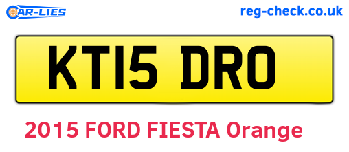 KT15DRO are the vehicle registration plates.