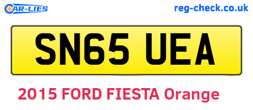 SN65UEA are the vehicle registration plates.