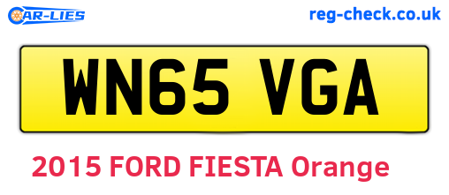 WN65VGA are the vehicle registration plates.