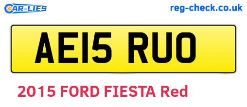AE15RUO are the vehicle registration plates.