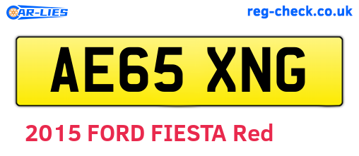 AE65XNG are the vehicle registration plates.