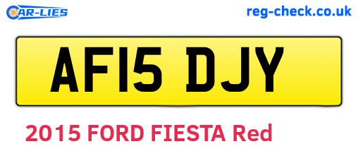 AF15DJY are the vehicle registration plates.