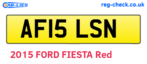 AF15LSN are the vehicle registration plates.
