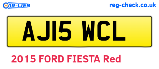 AJ15WCL are the vehicle registration plates.