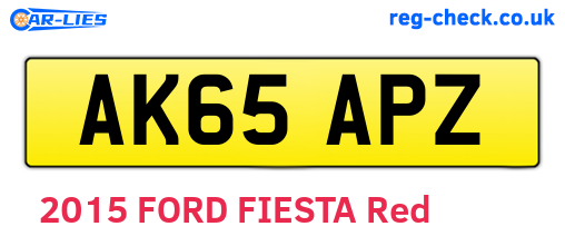 AK65APZ are the vehicle registration plates.