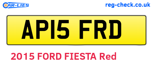 AP15FRD are the vehicle registration plates.