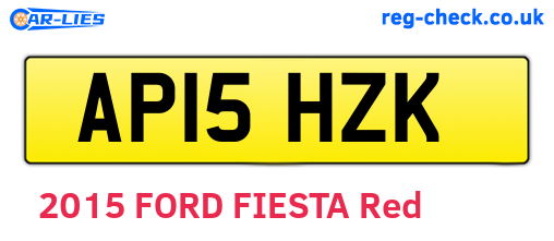 AP15HZK are the vehicle registration plates.