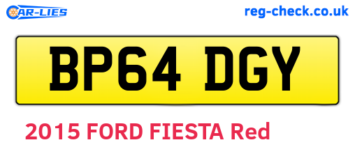 BP64DGY are the vehicle registration plates.