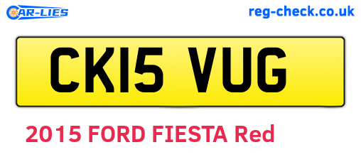 CK15VUG are the vehicle registration plates.