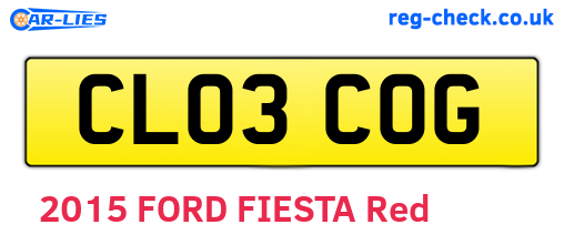 CL03COG are the vehicle registration plates.