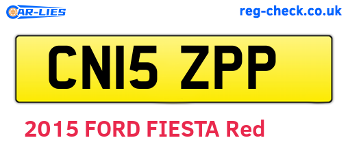 CN15ZPP are the vehicle registration plates.