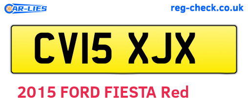 CV15XJX are the vehicle registration plates.