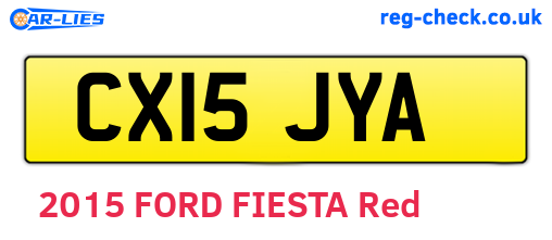 CX15JYA are the vehicle registration plates.