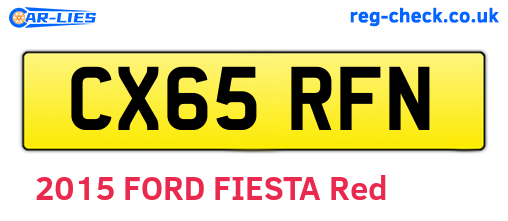 CX65RFN are the vehicle registration plates.