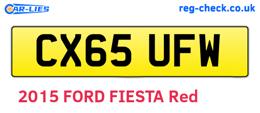 CX65UFW are the vehicle registration plates.