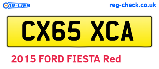 CX65XCA are the vehicle registration plates.