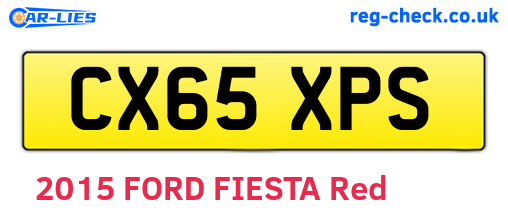 CX65XPS are the vehicle registration plates.