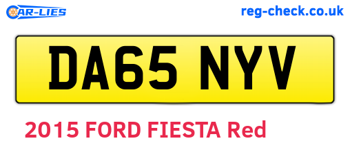 DA65NYV are the vehicle registration plates.