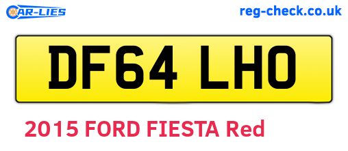 DF64LHO are the vehicle registration plates.