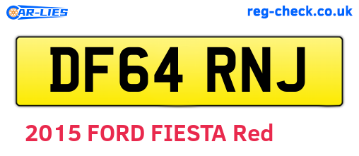 DF64RNJ are the vehicle registration plates.