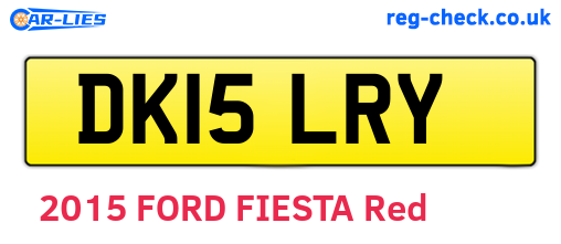 DK15LRY are the vehicle registration plates.