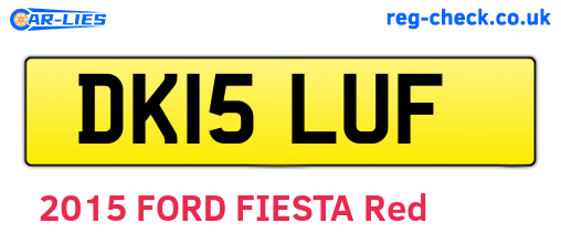 DK15LUF are the vehicle registration plates.