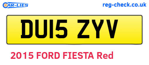 DU15ZYV are the vehicle registration plates.
