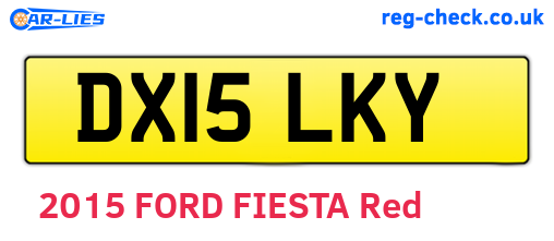 DX15LKY are the vehicle registration plates.