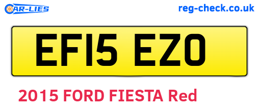 EF15EZO are the vehicle registration plates.