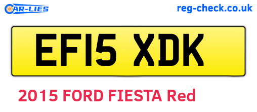 EF15XDK are the vehicle registration plates.
