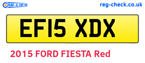 EF15XDX are the vehicle registration plates.